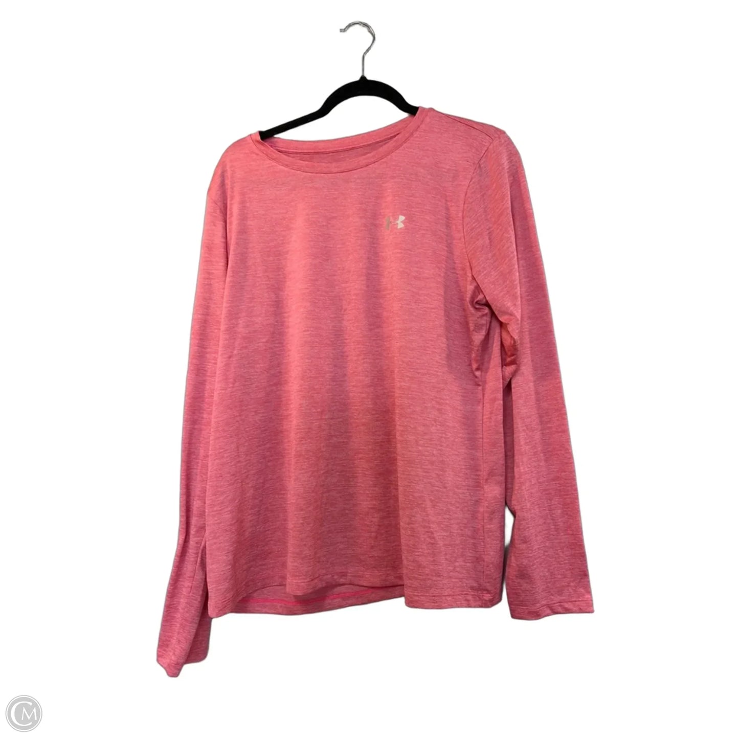 Athletic Top Long Sleeve Crewneck By Under Armour In Pink, Size: Xl