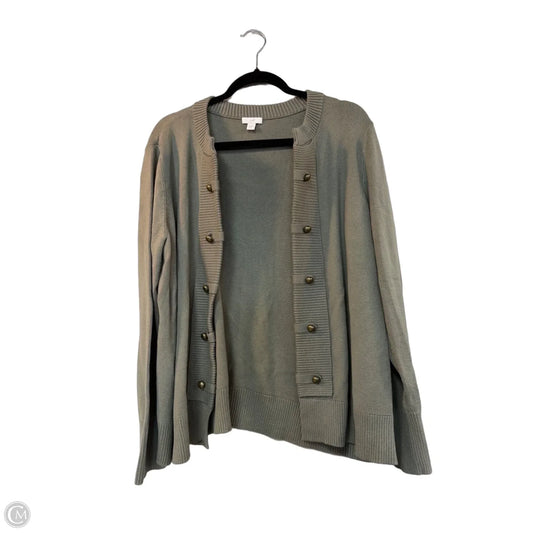 Sweater Cardigan By J. Jill In Green, Size: L