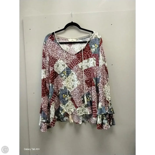 Blouse Long Sleeve By Entro In Floral Print, Size: L