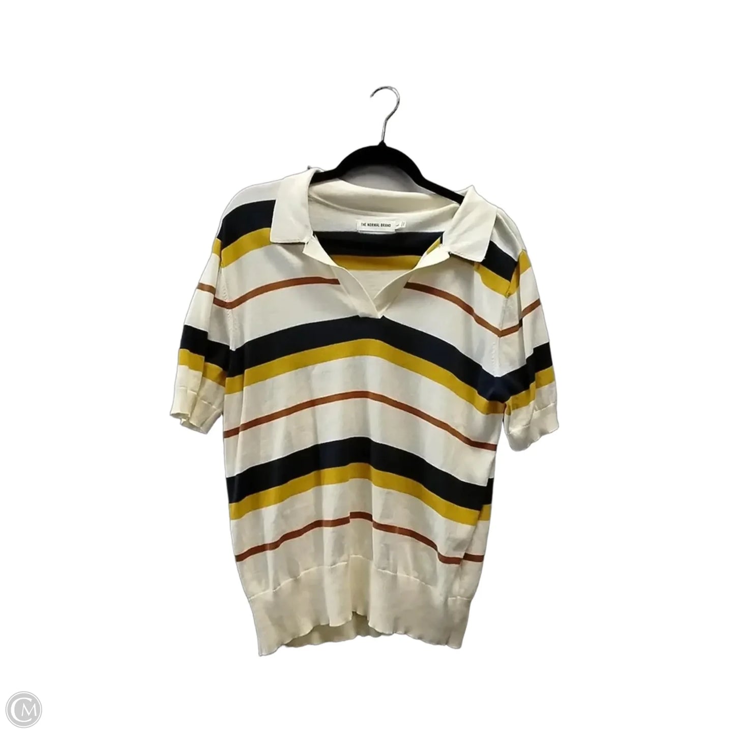 Top Short Sleeve By The Normal Brand In Striped Pattern, Size: L
