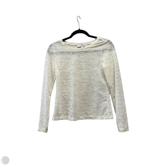 Top Long Sleeve By Loft In Cream, Size: Xsp