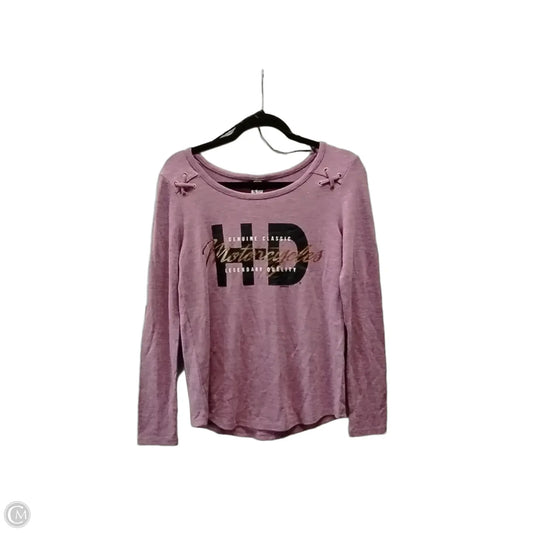 Top Long Sleeve Basic By Harley Davidson In Purple, Size: Xs