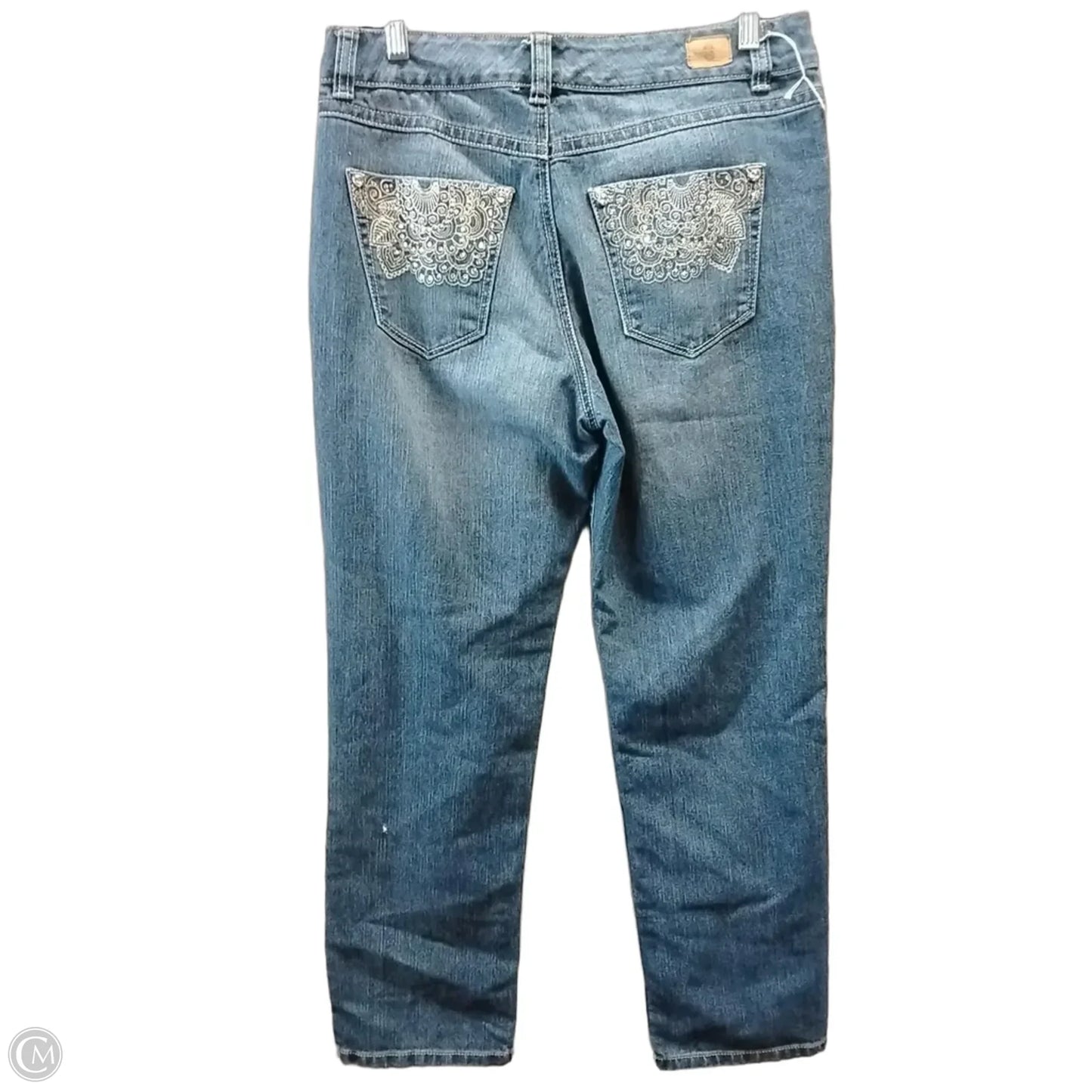 Jeans Straight By Bandolino In Blue Denim, Size: 8