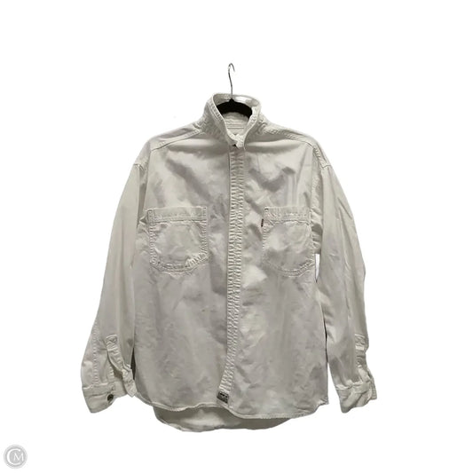 Jacket Shirt By Levis In White, Size: M
