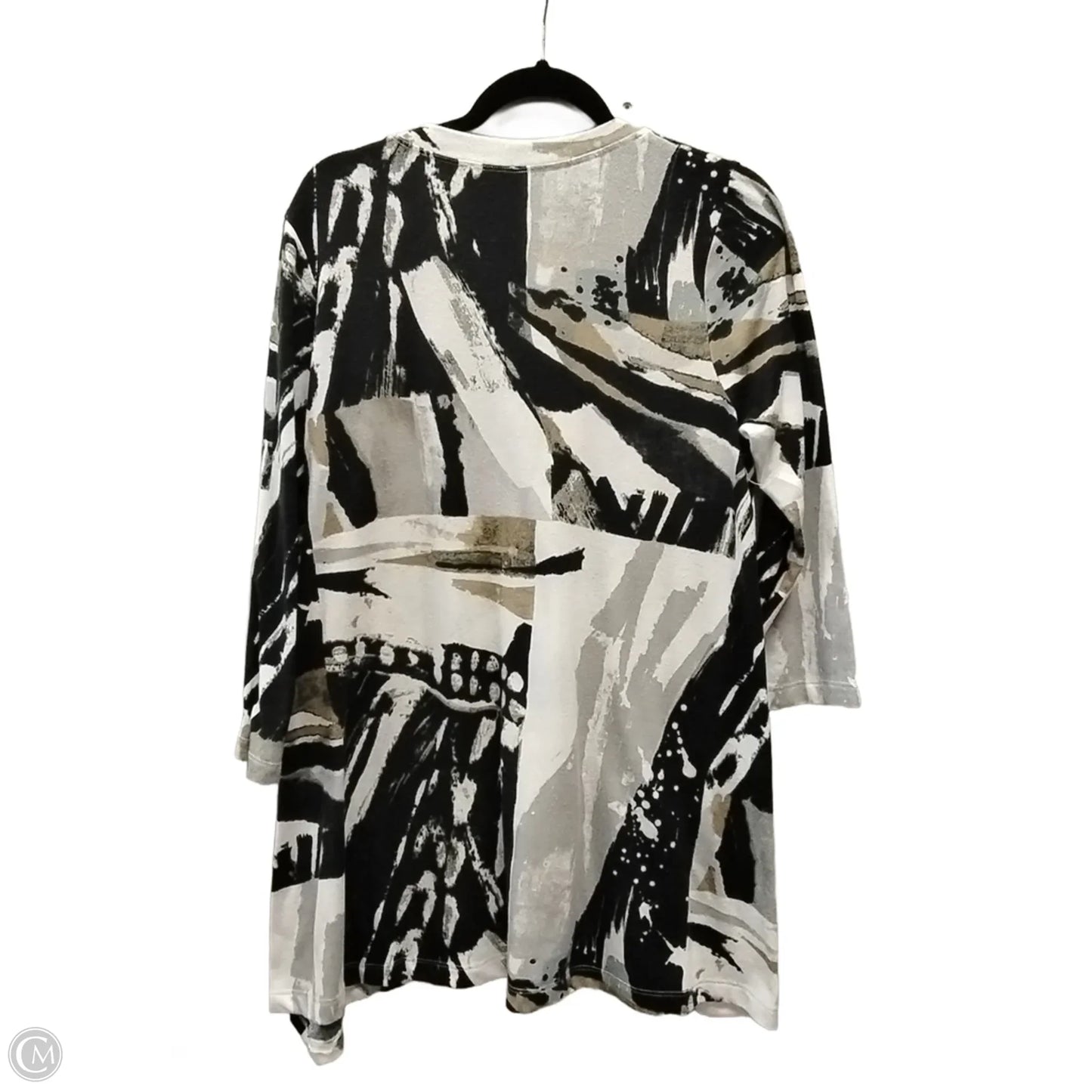 Blouse Long Sleeve By Premise In Geometric Pattern, Size: L
