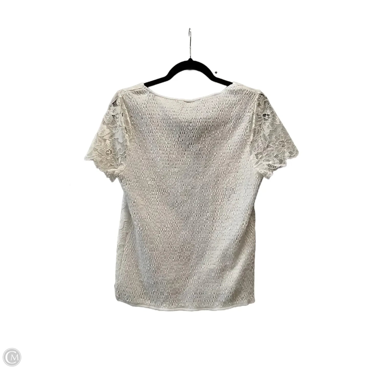 Top Short Sleeve By Daytrip In White, Size: L