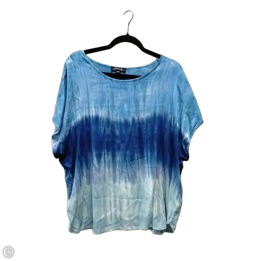 Top Short Sleeve By Charlie B In Tie Dye Print, Size: Xl