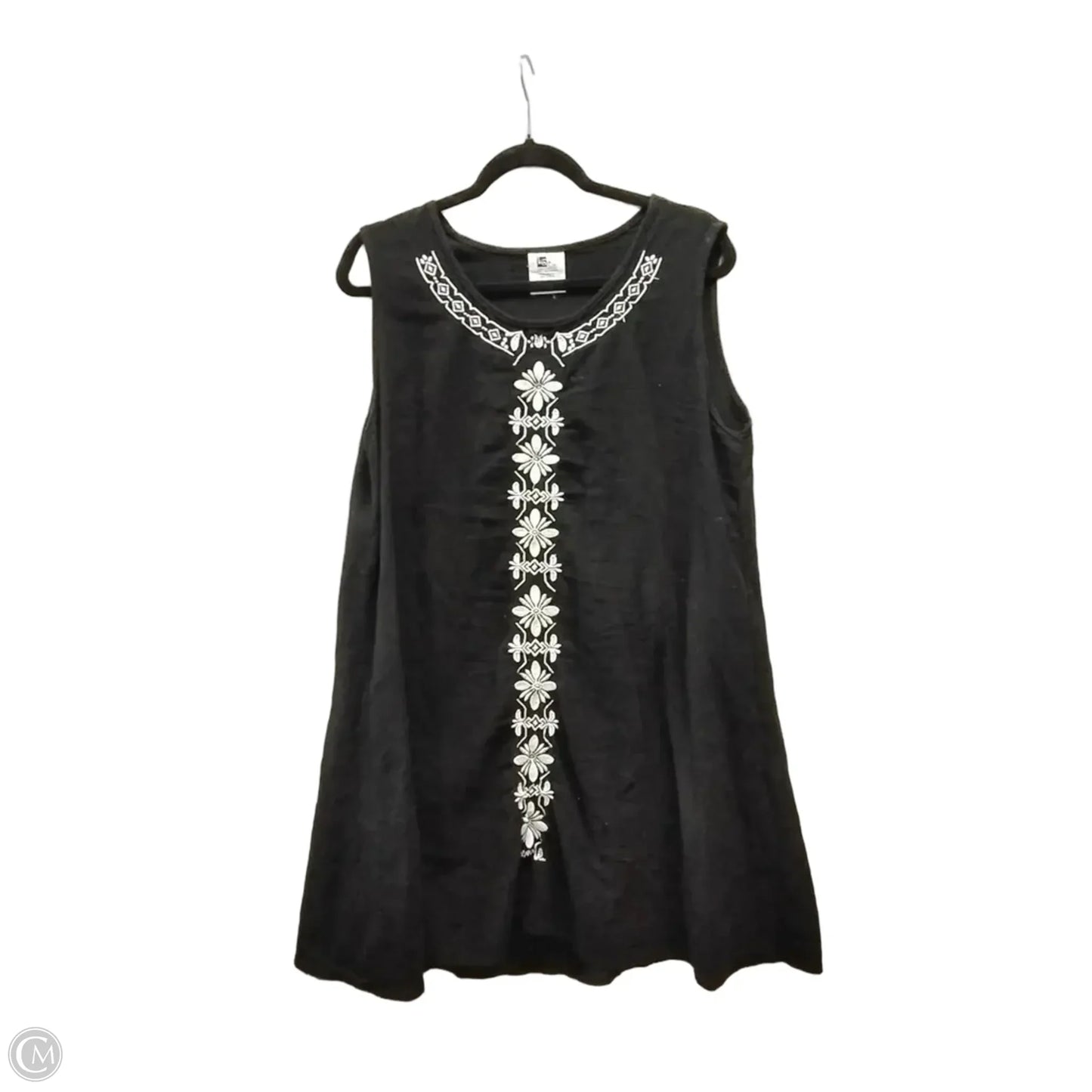 Top Sleeveless By Cmc In Black & White, Size: Xl