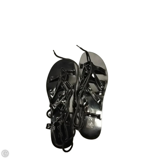 Sandals Flats By Clothes Mentor In Black, Size: 11