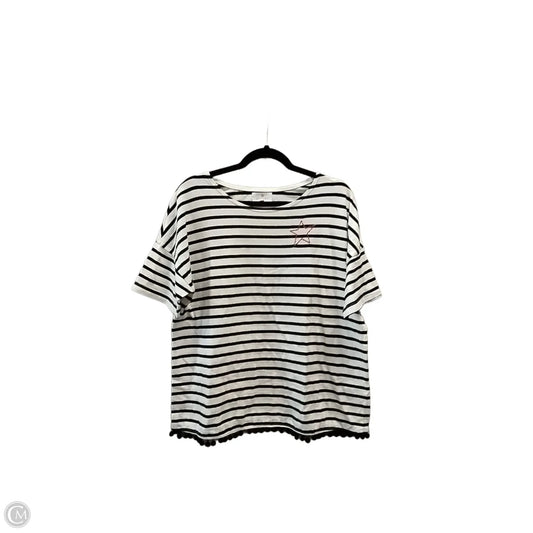 Top Short Sleeve By Sundry In Striped Pattern, Size: Xl