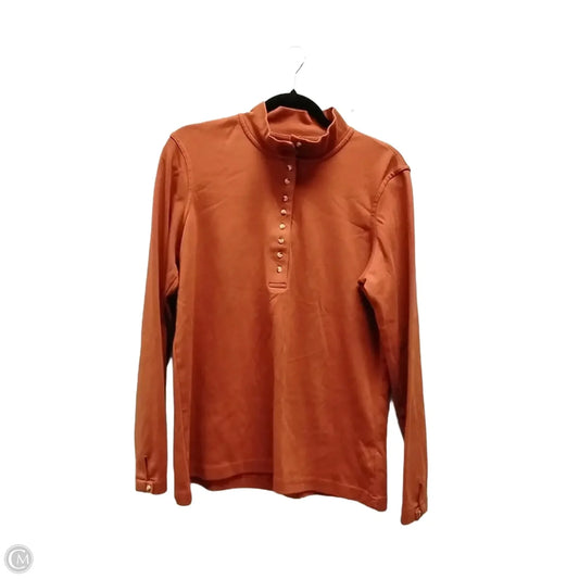 Top Long Sleeve By Natural Reflections In Orange, Size: L