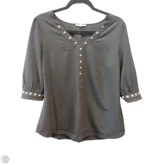 Blouse Long Sleeve By Hawthorn In Black, Size: L