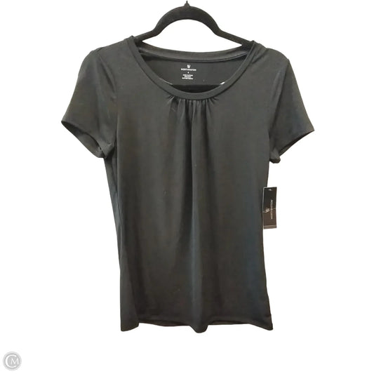 Blouse Short Sleeve By Worthington In Black, Size: S
