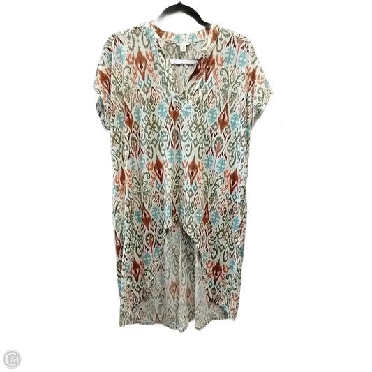 Blouse Short Sleeve By Cato In Multi-colored, Size: S