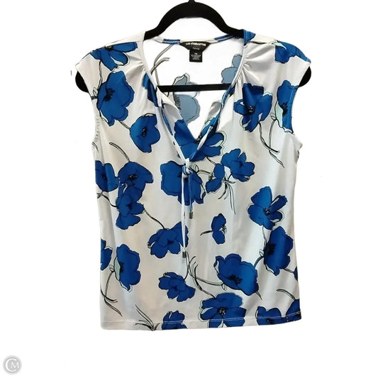 Blouse Sleeveless By Liz Claiborne In Floral Print, Size: S