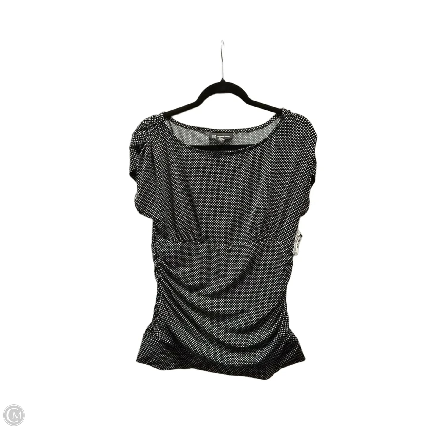 Top Short Sleeve By Inc In Polkadot Pattern, Size: L