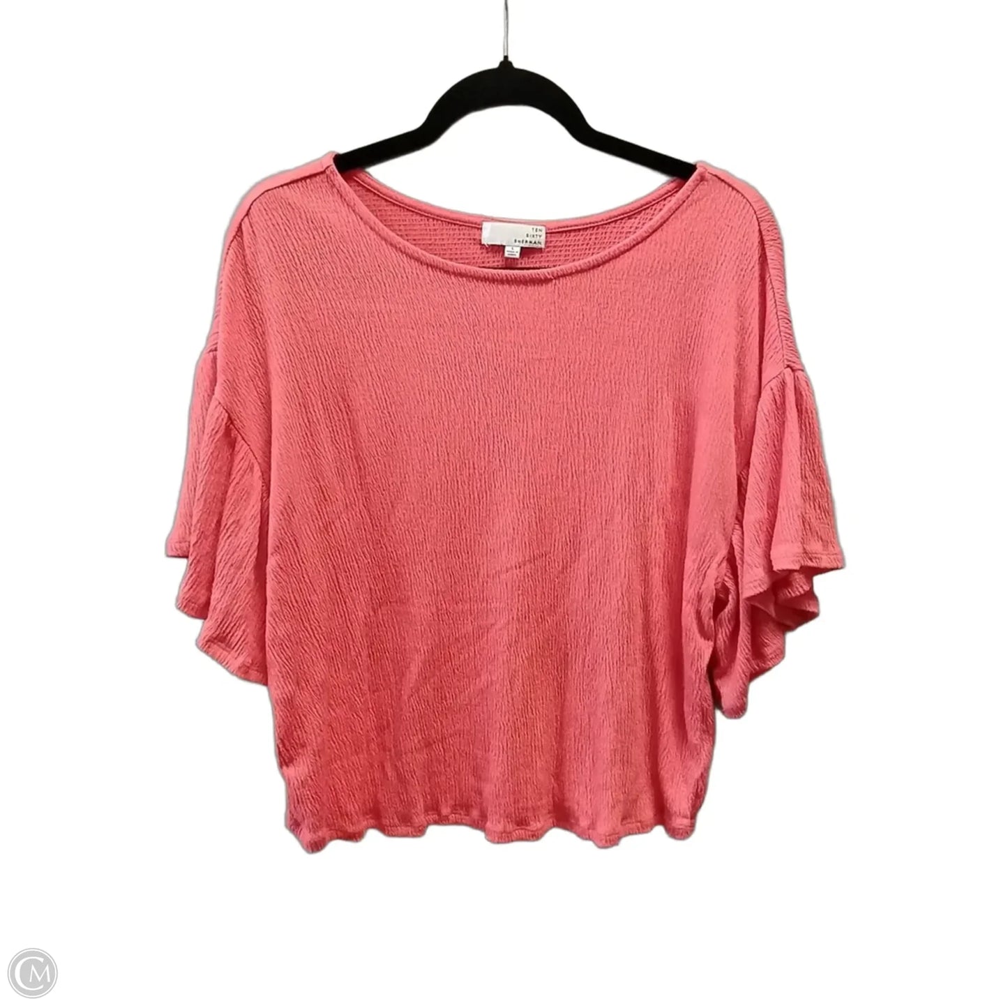 Top Short Sleeve By Clothes Mentor In Coral, Size: L