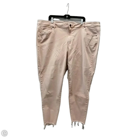 Jeans Cropped By Lane Bryant In Pink Denim, Size: 28