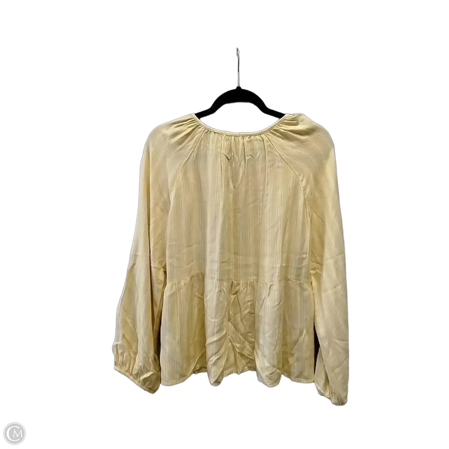 Top Long Sleeve By Time And Tru In Yellow, Size: M