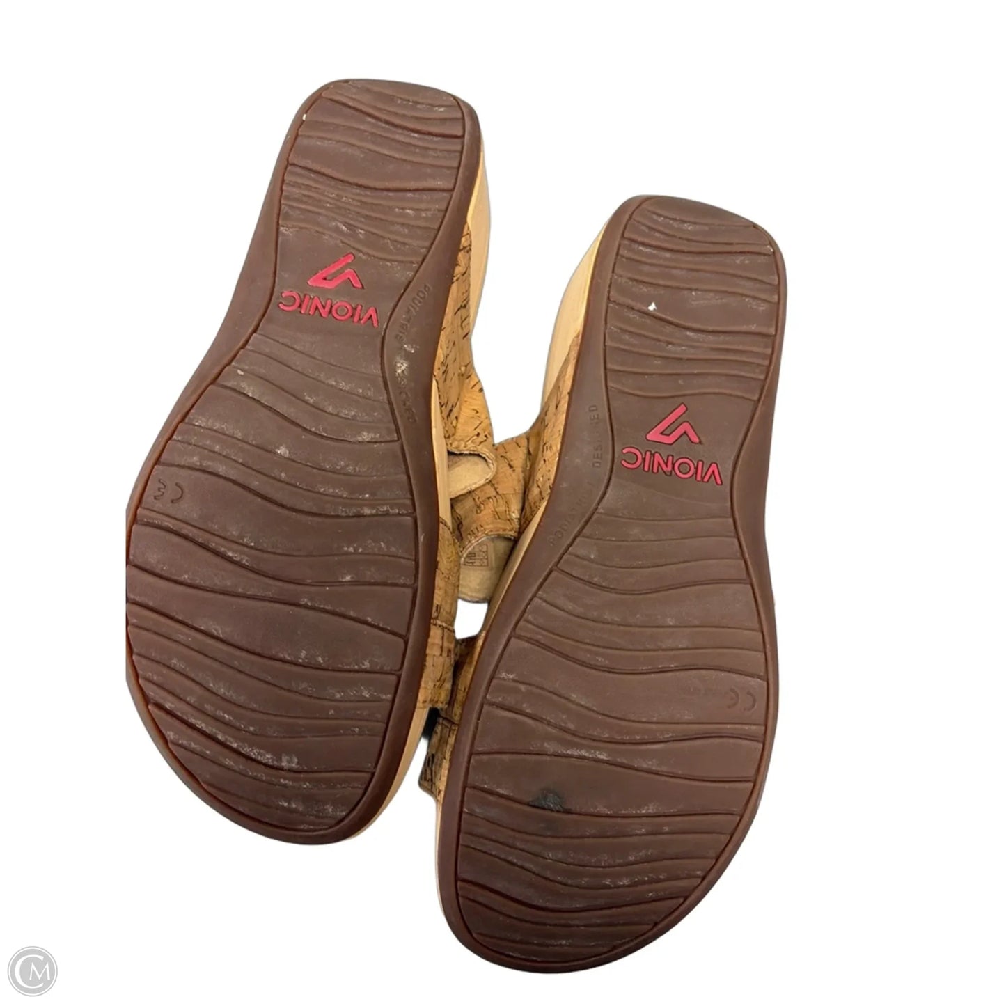 Sandals Heels Platform By Vionic In Tan, Size: 9