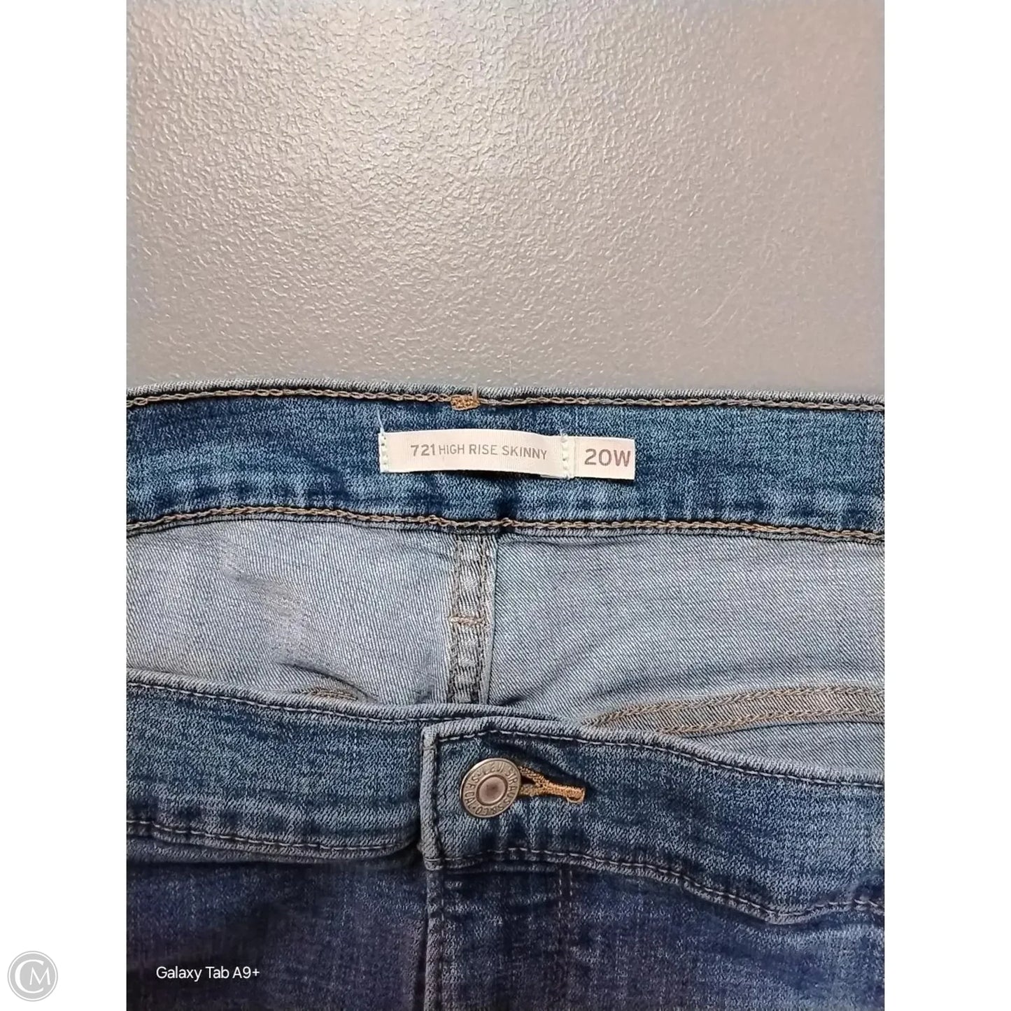 Jeans Skinny By Levis In Blue Denim, Size: 20
