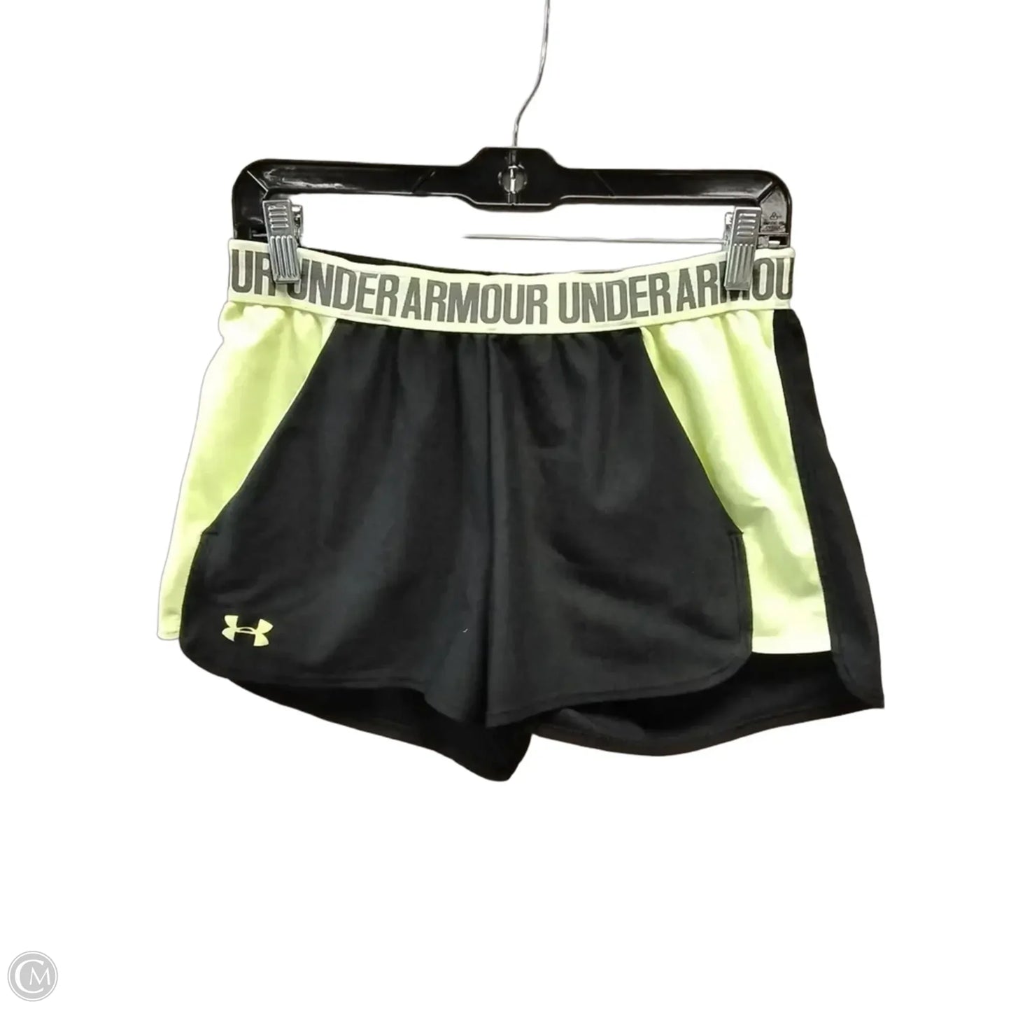 Athletic Shorts By Under Armour In Black & Green, Size: M