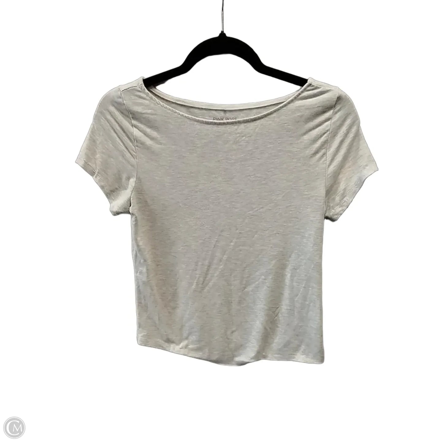 Top Short Sleeve By Pink Rose In Grey, Size: M