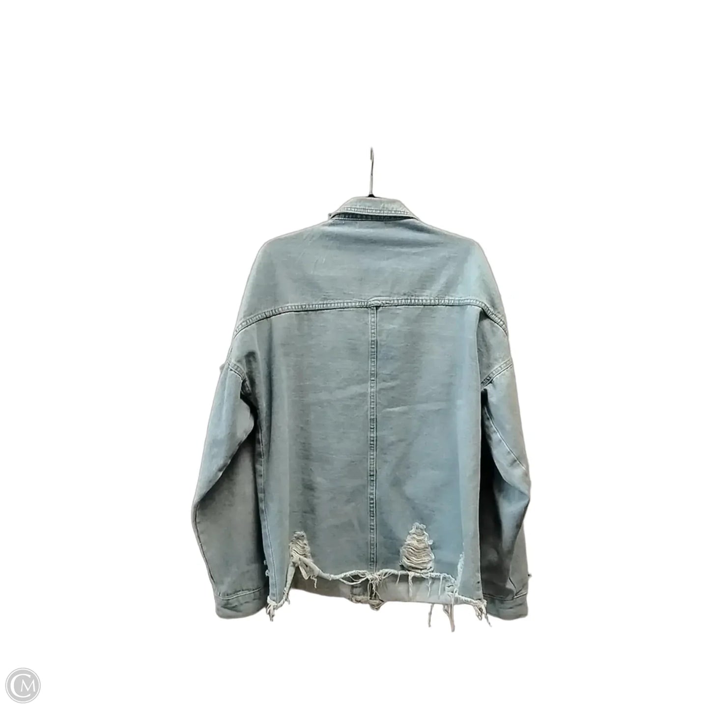 Jacket Denim By Clothes Mentor In Blue Denim, Size: L