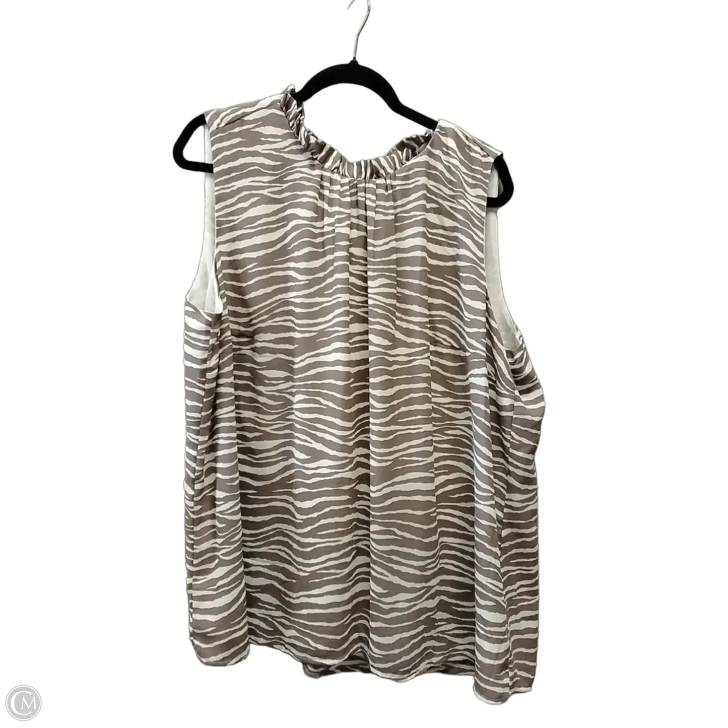 Blouse Sleeveless By Loft In Zebra Print, Size: 2x