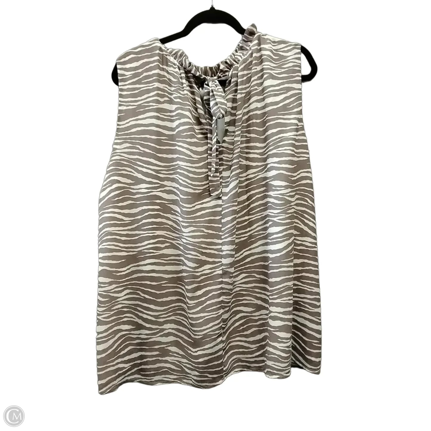 Blouse Sleeveless By Loft In Zebra Print, Size: 2x