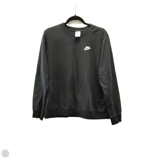 Athletic Sweatshirt Crewneck By Nike In Black, Size: L
