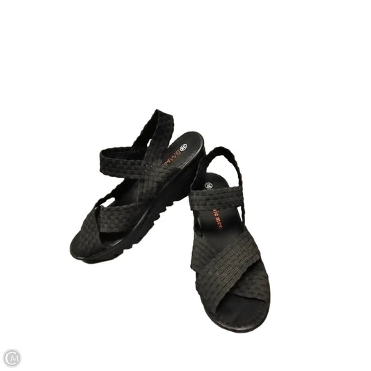 Sandals Heels Wedge By Bernie Mev In Black, Size: 7.5