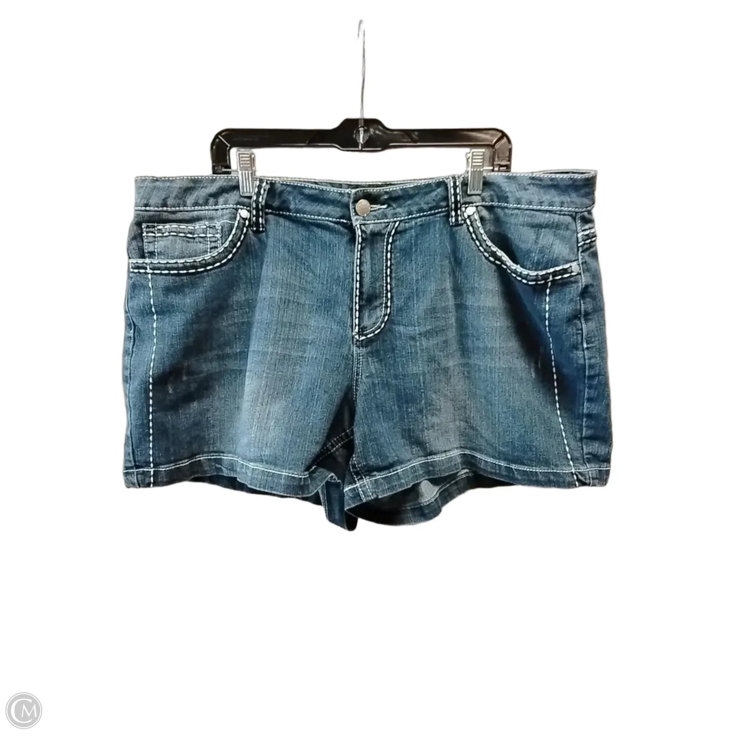 Shorts By Cato In Blue Denim, Size: 22w