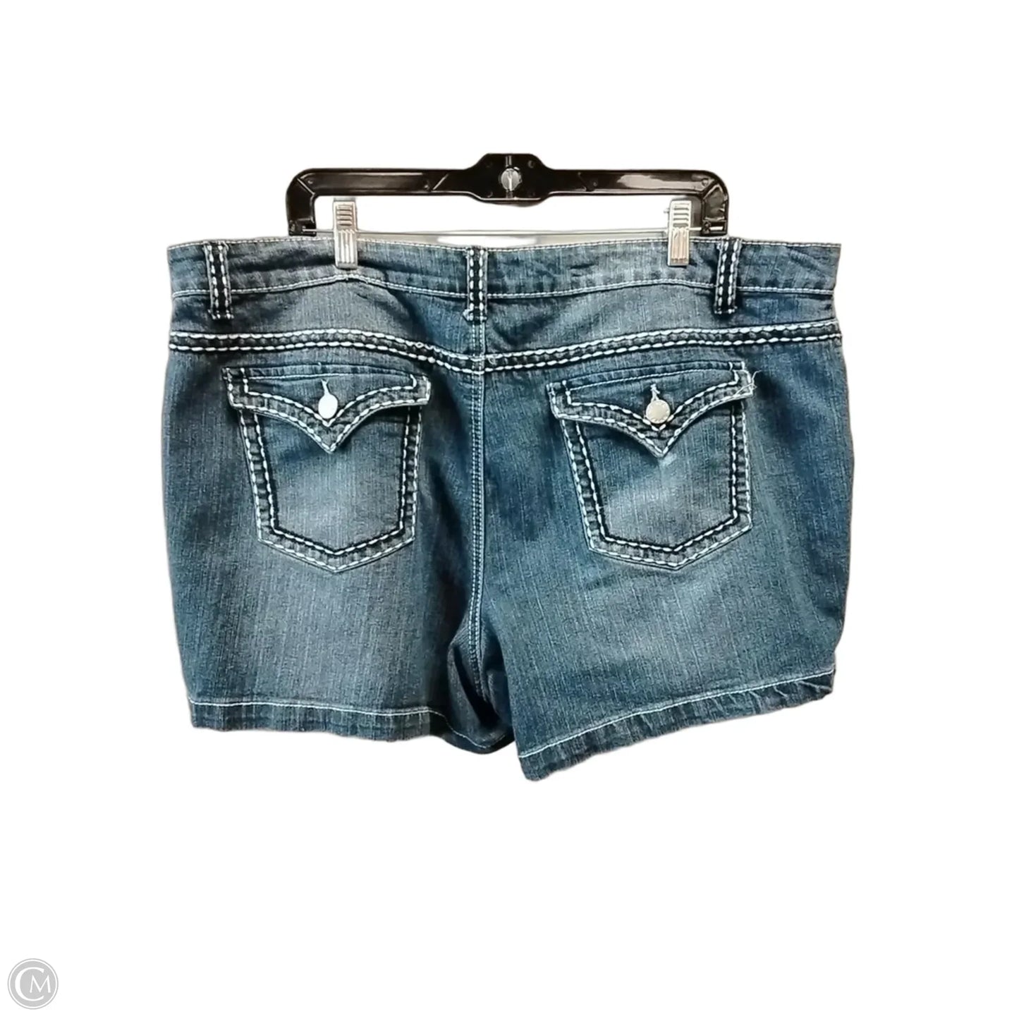 Shorts By Cato In Blue Denim, Size: 22w