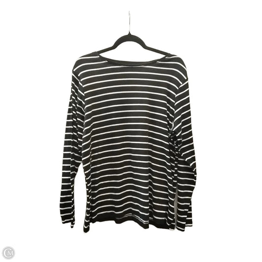 Top Long Sleeve By Croft And Barrow In Striped Pattern, Size: 1x