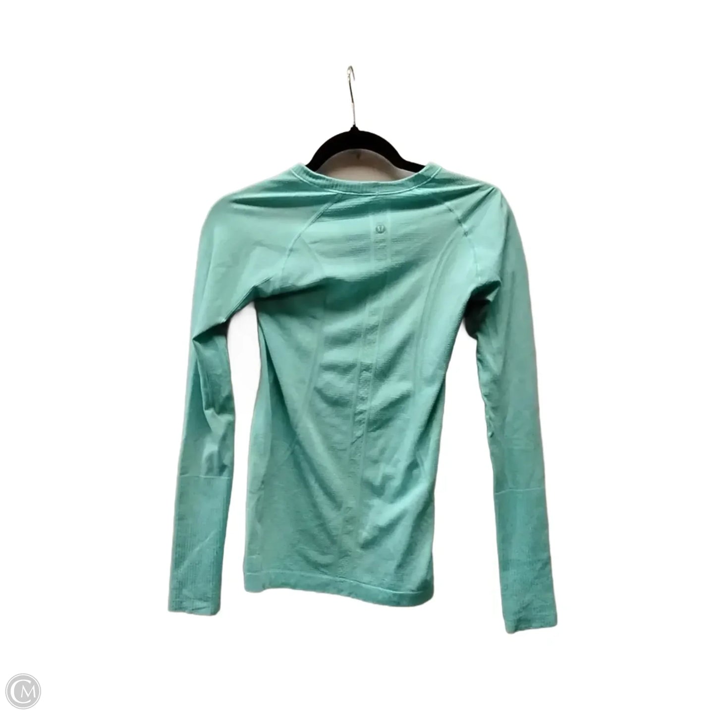 Athletic Top Long Sleeve Collar By Lululemon In Blue, Size: M