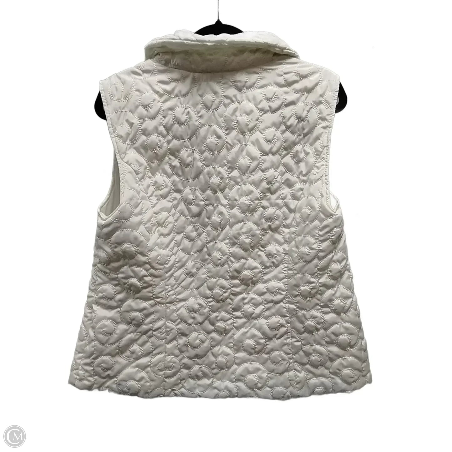 Vest Puffer & Quilted By Cj Banks In White, Size: 1x