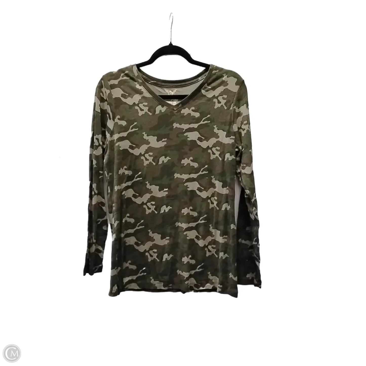 Top Long Sleeve By Faded Glory In Camouflage Print, Size: 2x