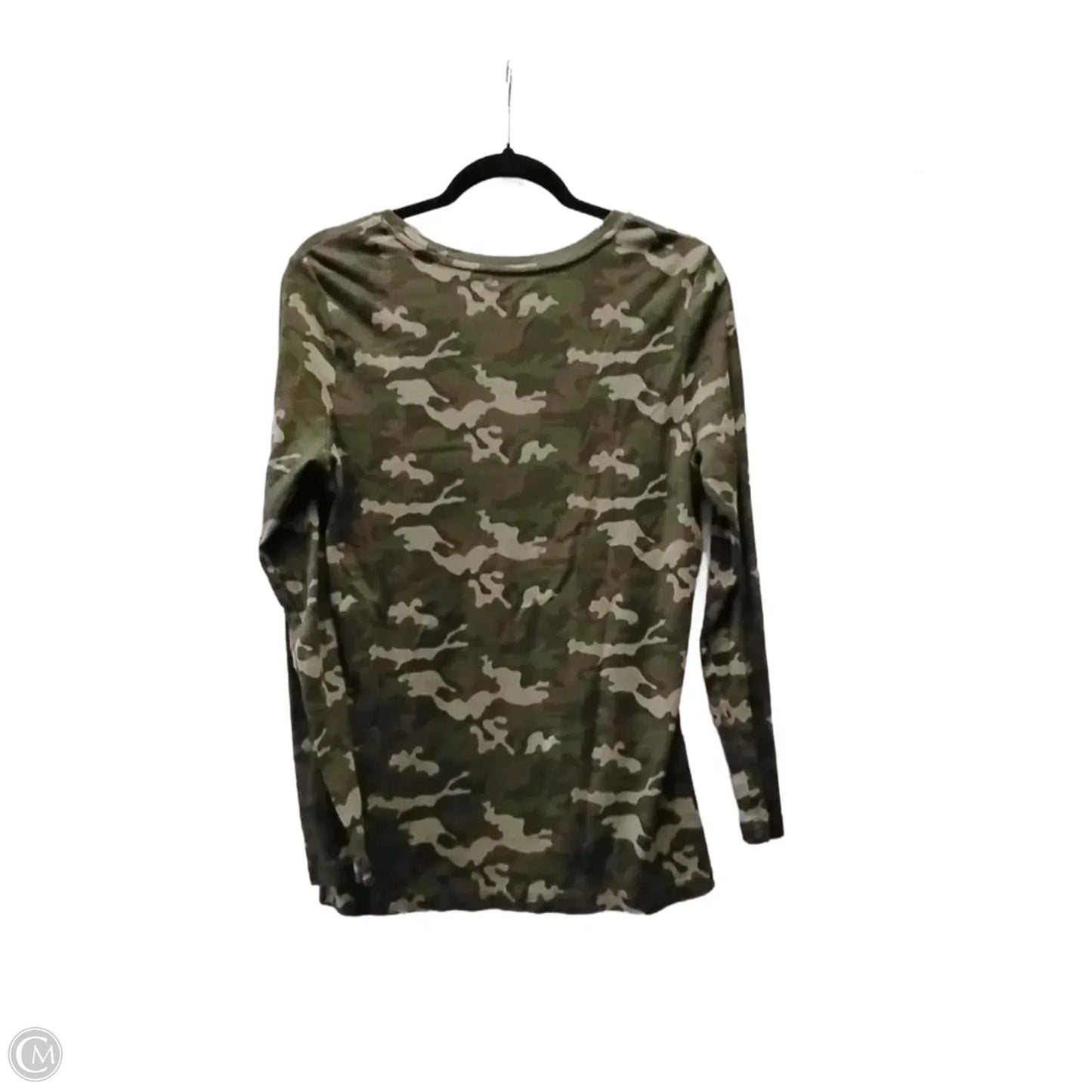 Top Long Sleeve By Faded Glory In Camouflage Print, Size: 2x