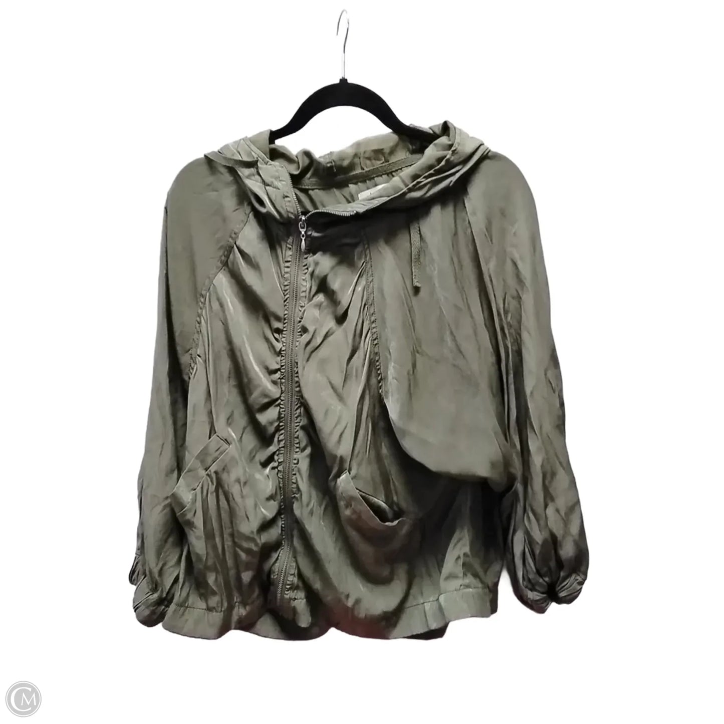 Jacket Shirt By Charlotte Russe In Green, Size: Xl