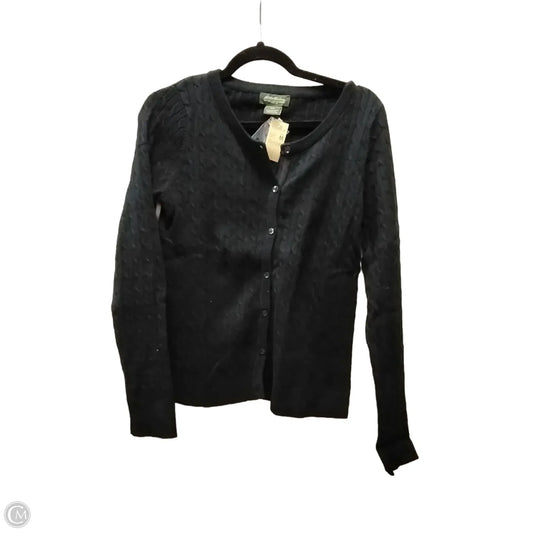 Sweater Cardigan By Eddie Bauer In Black, Size: M
