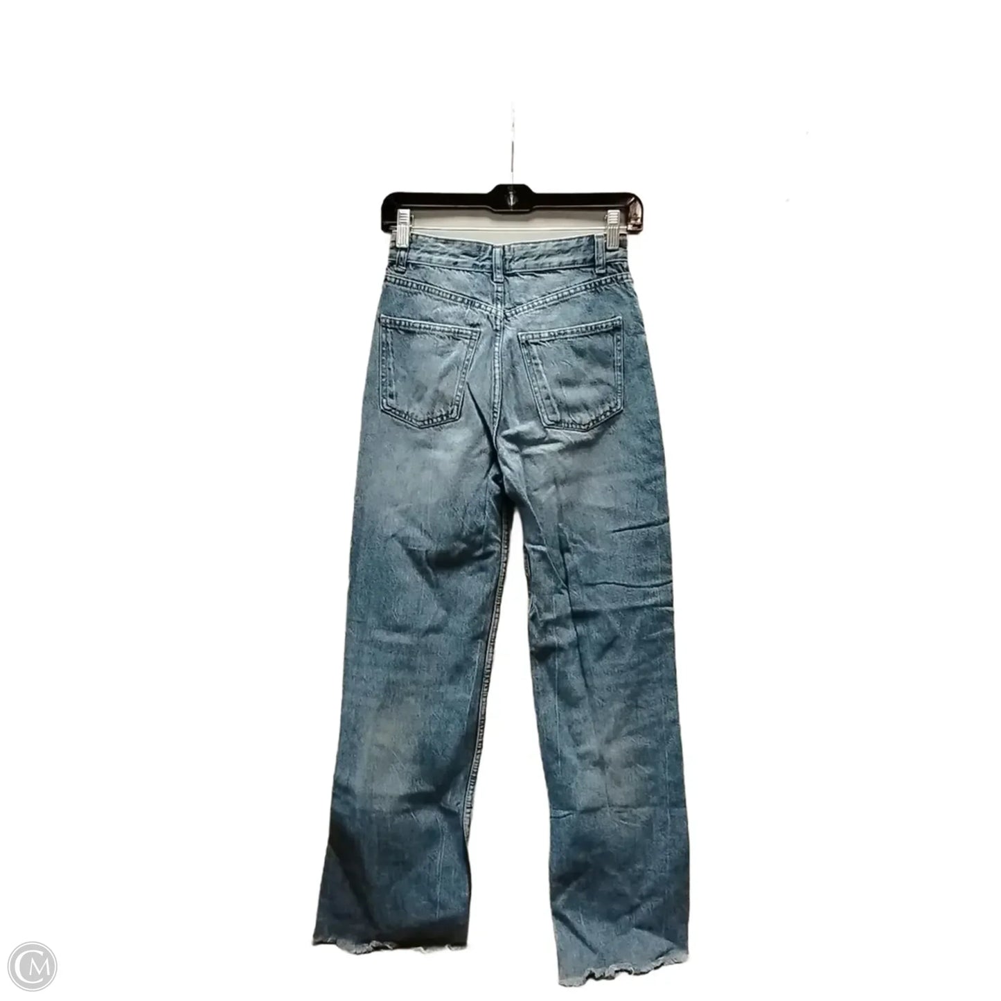 Jeans Wide Leg By Zara In Blue Denim, Size: 2