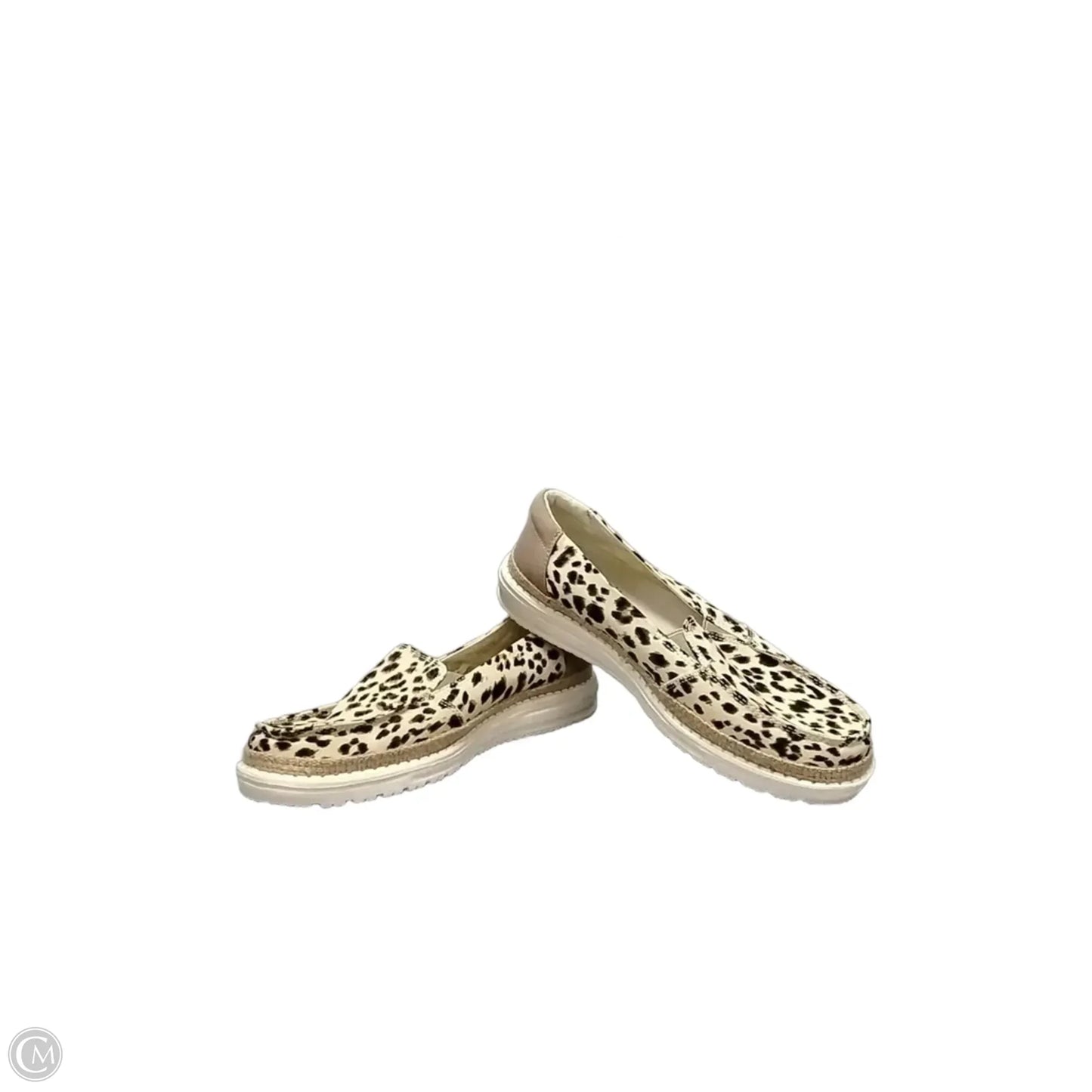 Shoes Flats By Hey Dude In Animal Print, Size: 8