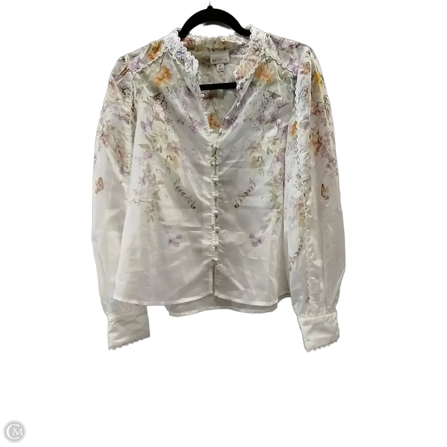 Top Long Sleeve By Bailey 44 In Floral Print, Size: M