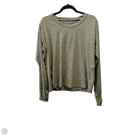 Athletic Top Long Sleeve Collar By Athleta In Green, Size: M