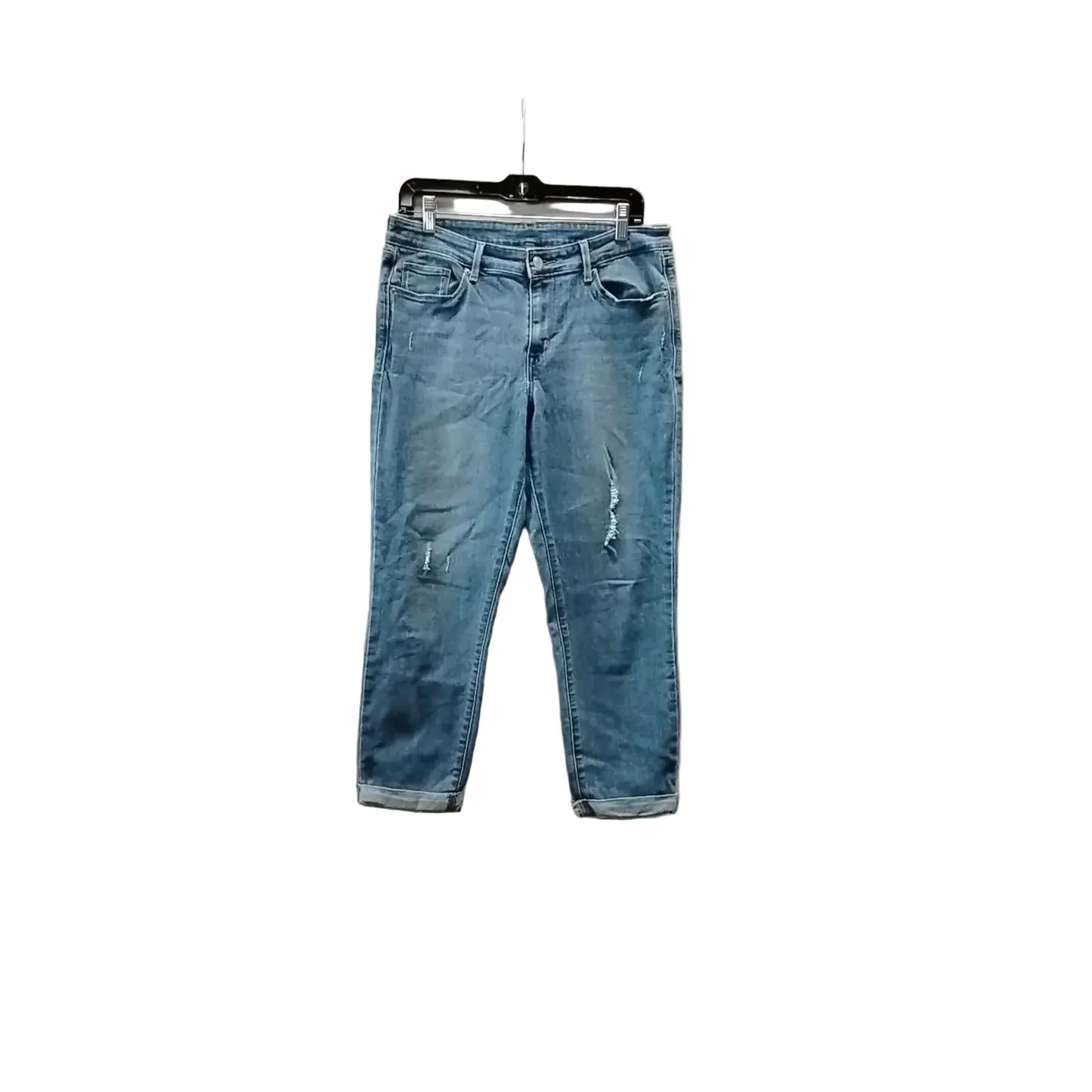 Jeans Straight By Levis In Blue Denim, Size: 12