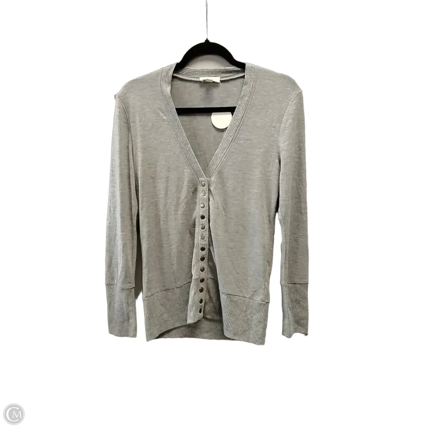 Top Long Sleeve By Oddi In Grey, Size: S