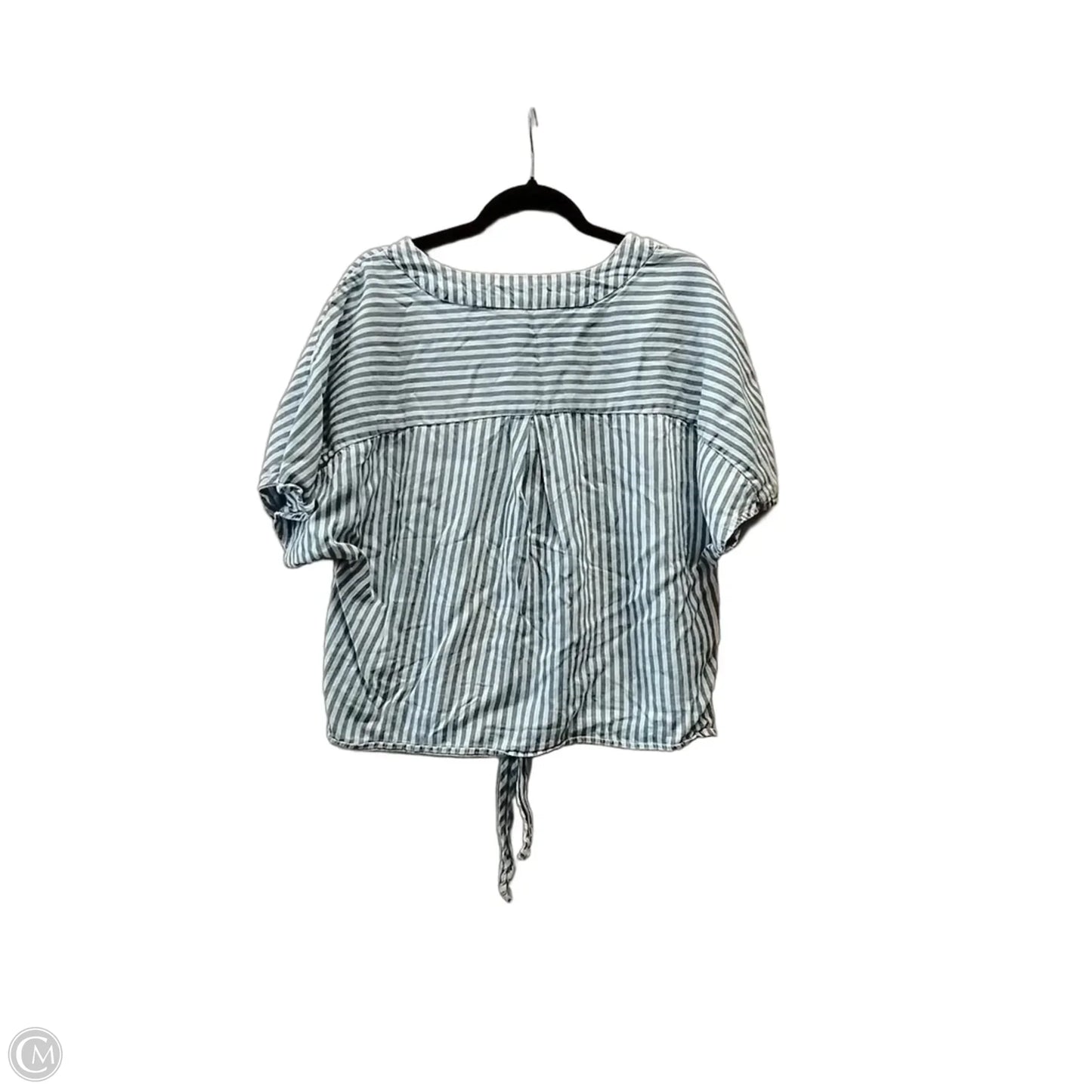 Top Short Sleeve By Velvet Heart In Striped Pattern, Size: L
