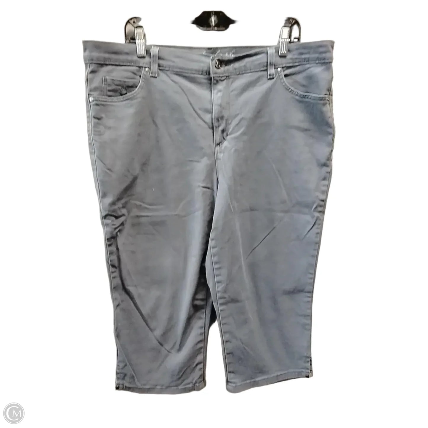 Jeans Cropped By Gloria Vanderbilt In Grey, Size: 16