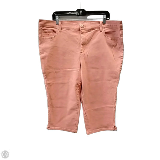 Jeans Cropped By Gloria Vanderbilt In Orange, Size: 16